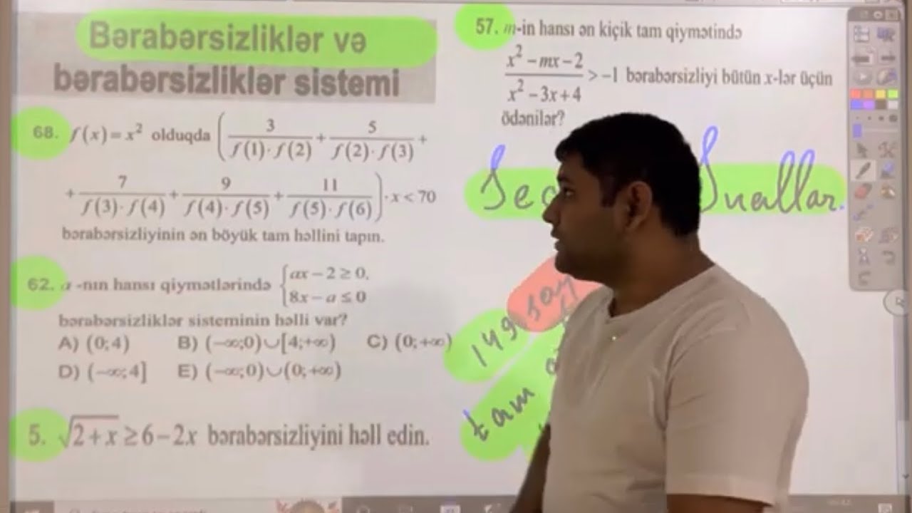 Bərabərsizliklər Ulduzlu suallar