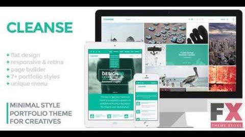 Preview Cleanse - Minimal Style WordPress Portfolio Theme TF