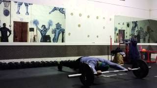 Standing Barbell Rollouts