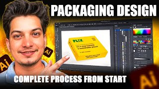How to Create Packaging Design ( Box ) in Adobe Illustrator | Tutorial in Hindi