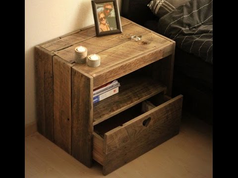 Nachttisch selber bauen. möbel aus europaletten. diy nachttisch ... Möbel beleuchtung selber machen