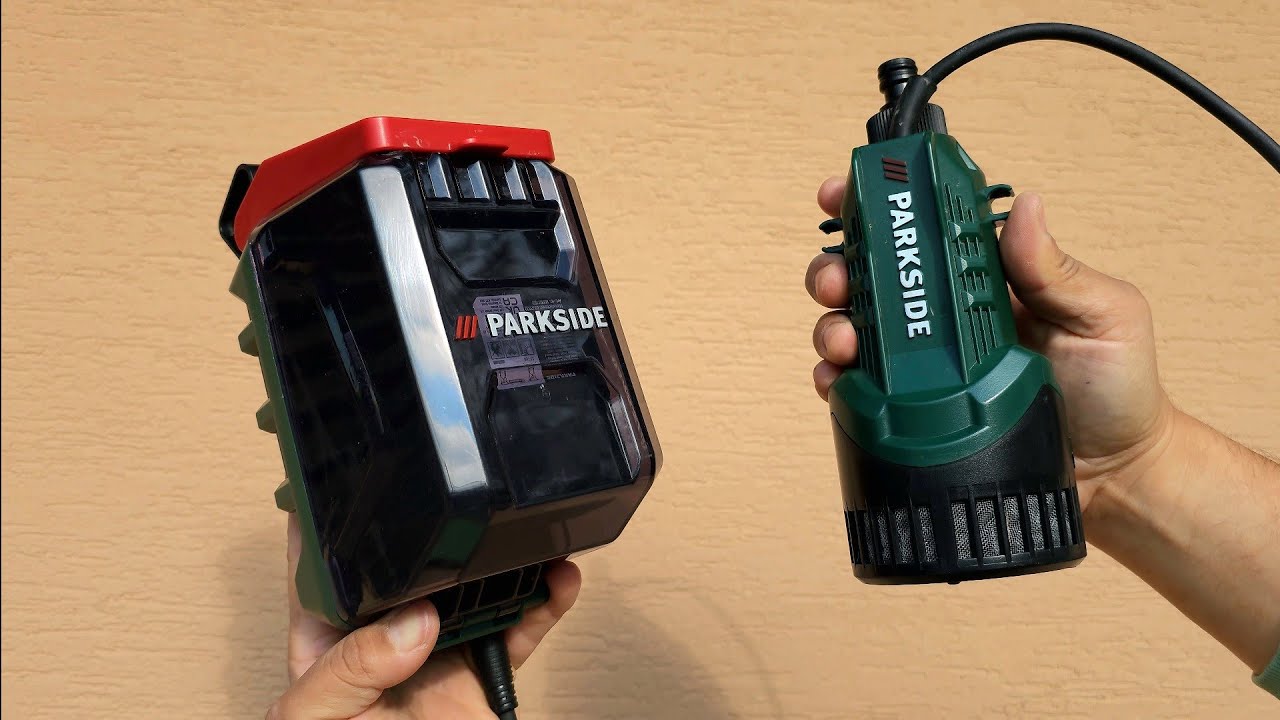 Как дождевой насос Parkside PRPA 20-Li откачивает воду из ручья??