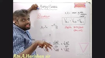 சார்பு வேகம் Intro video|Relative velocity Tamil| Rtn.A.Harishan sir