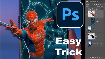 How to make spider man image out of screen like 3D | Photoshop Tutorial