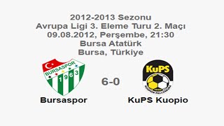 Bursaspor 6-0 KuPS Kuopio 09.08.2012 - 2012-2013 European League 3rd Qualifying Round 2nd Leg