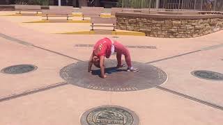 Four Corners Monument in a Backbend