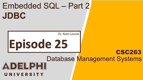 Embedded SQL using JDBC