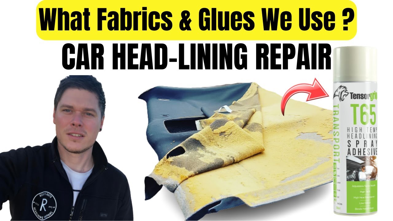 Headliner fabric glue left spots, solutions? : r/upholstery