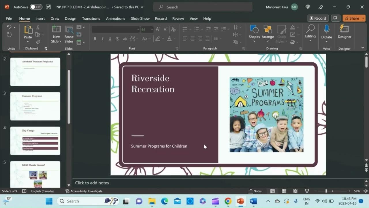 PowerPoint Module 1 SAM End of Module Project 2 YouTube