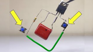IRFZ44N Push button supply using mosfet voltage regulator, Touch on-off Switch