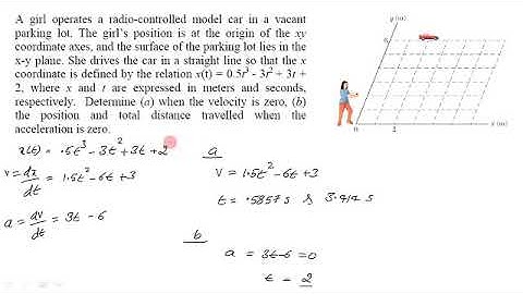 Engineering Mechanics - Kinematics  of Particles -Solved Example 7