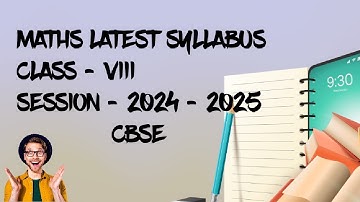 Class 8 Maths Syllabus 2024-25 / Class 8th Syllabus doe / Class 8 NCERT Syllabus