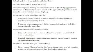 Find at least 3 related articles on stream analytics  Read and summarize your findings