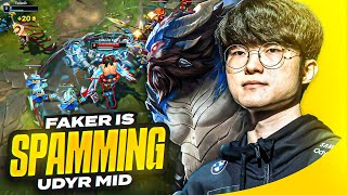 FAKER SPAMMING UDYR MID... *LET HIM COOK???*