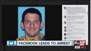 Pasco County detectives arrested a man after he commented on his picture as "Fugitive of the Day"