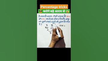 percentage tricks and Shortcut By Ritesh Sir #ssc #cgl #chsl #maths #shorts