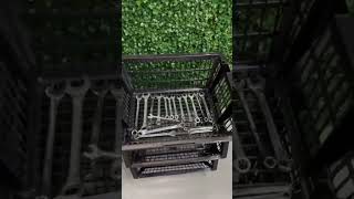 Conheça O Cesto Empilhavel Expositor Organizador Preto Com 6 Peças Da The Black Tools Resimi