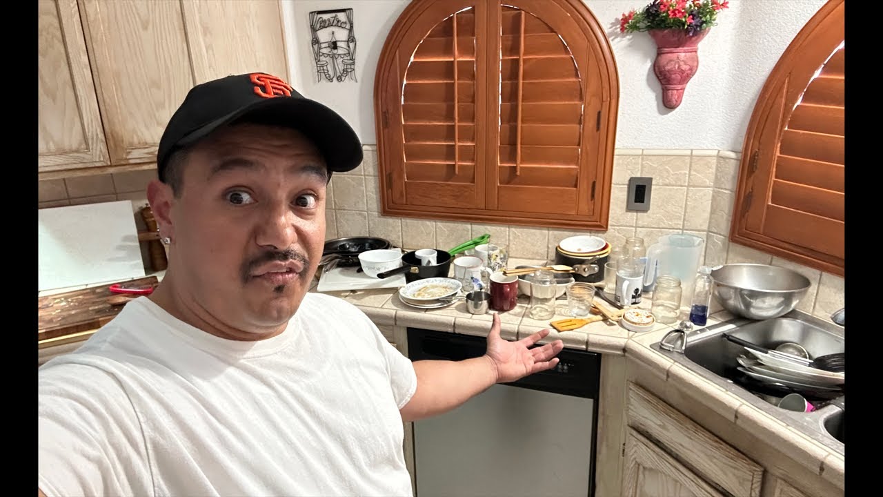 Doing the dishes and making dinner with chef mando