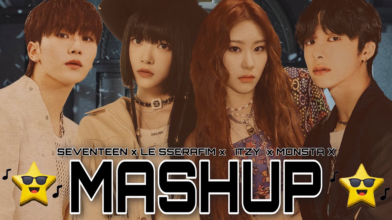 LE SSERAFIM x SEVENTEEN x MONSTA X x ITZY - Unforgiven x Hot x Rush hour x Not shy (Mashup)