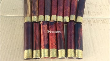 Cán Dao Nhật gỗ Trắc, Cẩm, Walnut dùng cho lưỡi Dao Deba, Nakiri, Santoku, Gyuto...!