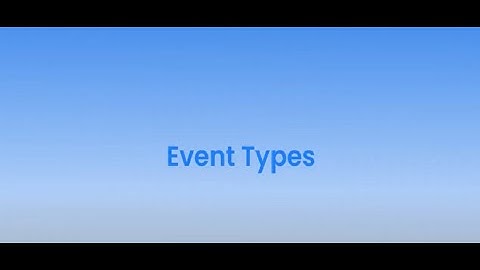 Event Types Feature Overview - MatterSuite