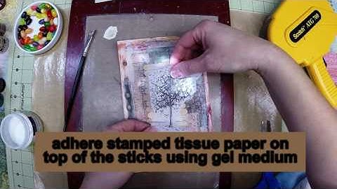 Unity Quick Tip: Popsicle Stick Collage {Part  2} Adhering Stamped Images