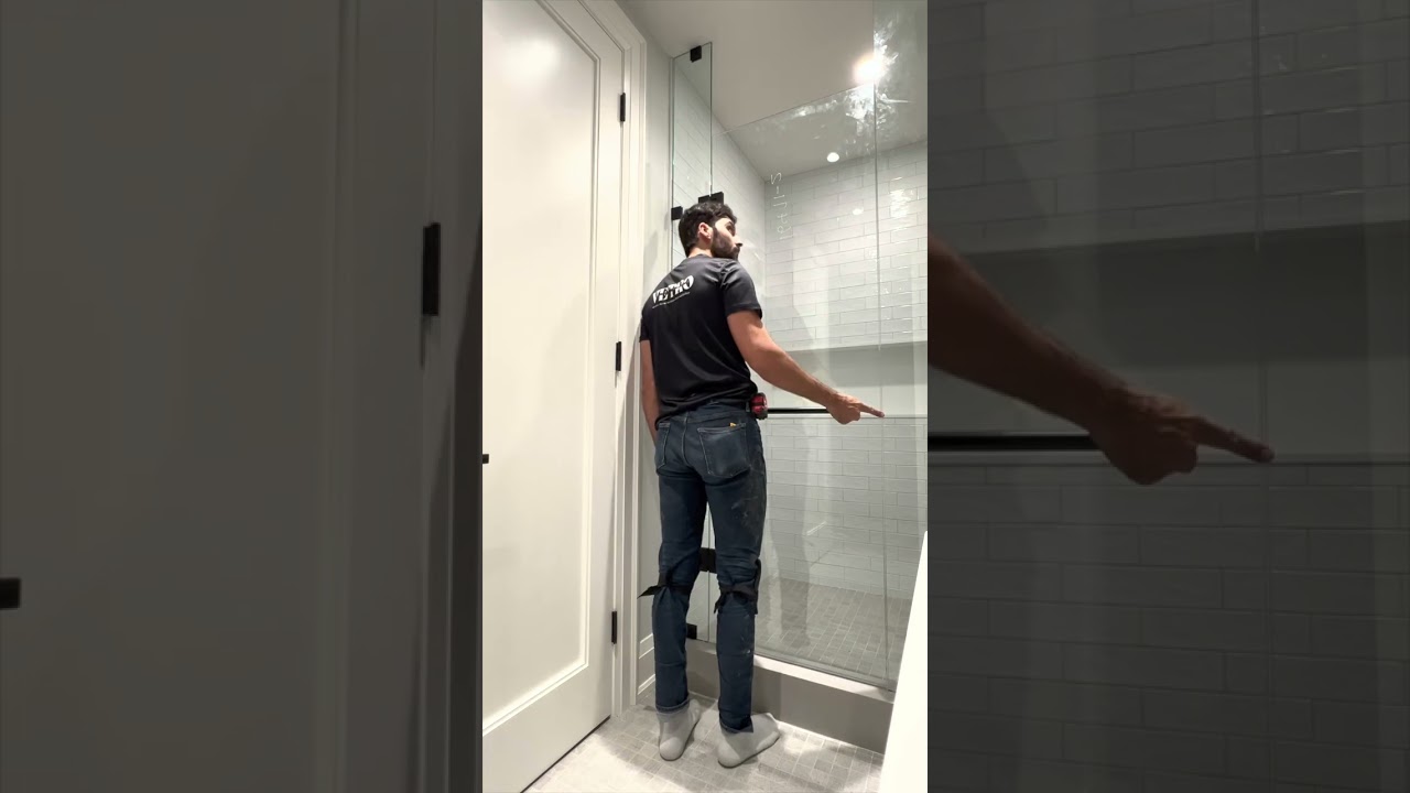 Shower glass installation