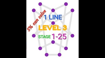 1 LINE:one stroke Puzzle game solution LEVEL 3 STAGE  1- 25