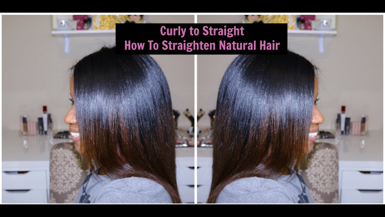 how to straighten curly hair at home naturally