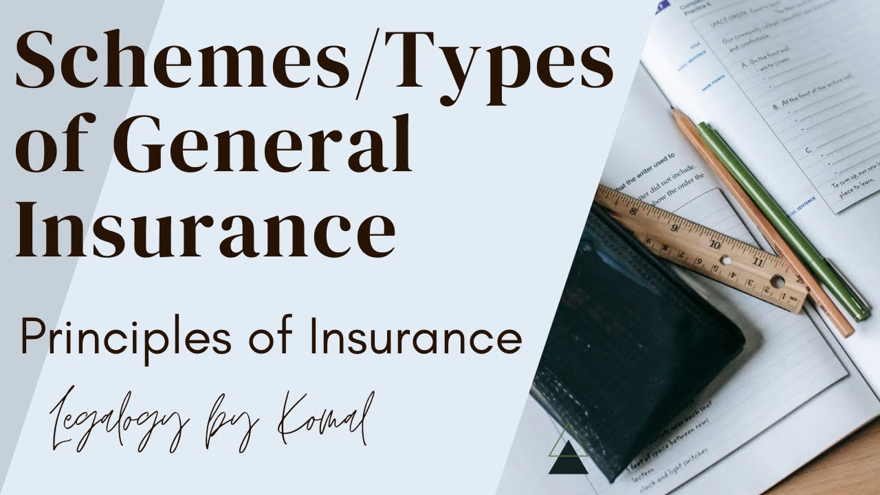 Schemes/Types of General Insurance | Principles of Insurance | Legalogy ...