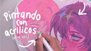 Artista pinta con plumones acrílicos y le queda todo chueco porque no tiene buen pulso