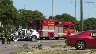 Police: 2-year-old killed, 4 injured after crash on 8 Mile Road in Detroit