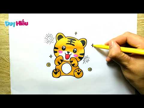 Cách vẽ con hổ dễ thương nhất | Dạy vẽ con hổ đơn giản tết 2022
