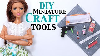 DIY - Miniature Craft tools for your Barbie craft room - Mini glue gun - Dollhouse Crafts