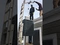 put ac unit on roof ac crane ladder jack ladder jack