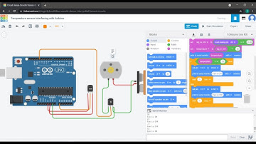 Temperature sensorTMP36 interfacing with Arduino in Tinkercad || Tinkercad