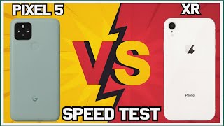 Pixel 5 VS iphone Xr Speed Test Comparison