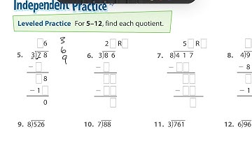 Lesson 5-8 Divide with 1-Digit Numbers EnVision Math 4th Grade