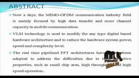 A Combined SDC-SDF Architecture for Normal I/O Pipelined Radix-2 FFT | Final Year Projects 2016