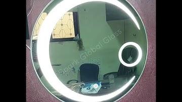 Moon Design Led Sensor Mirror Dual Light With Dimmer In Three Color || @sparkglobalglass