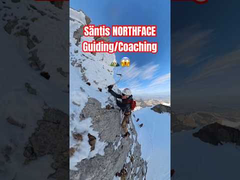 Guiding Säntis Northface teaching my clients how to belay themself 😋💪 #climbing #mountains
