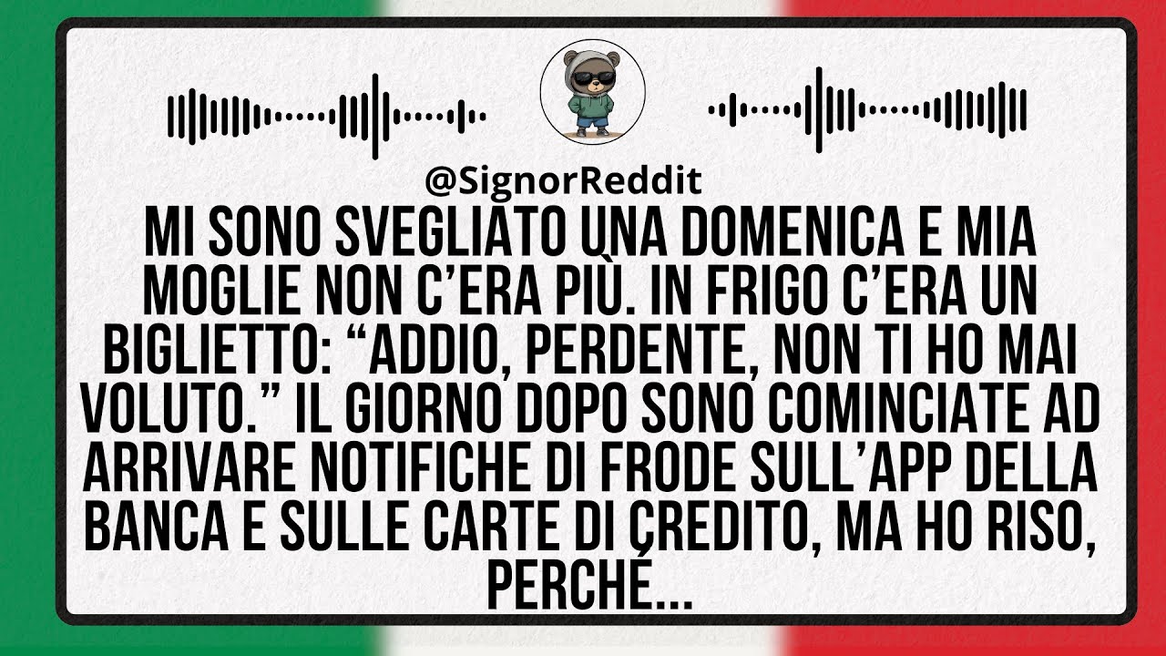 Mi Sono Svegliato Una Domenica E Mia Moglie Non C’Era. Sul Frigo, Un Biglietto: “Addio, Perdente.”