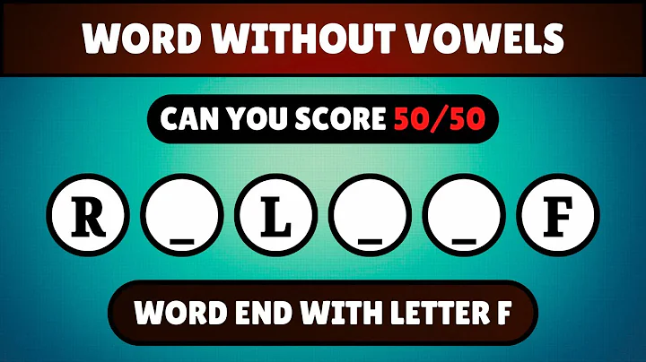 Guess the Word without Vowels: End with F | Puzzle World Sunita