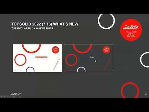 TopSolid Virtual What's New 2022 Webinar 1 - PDM and User Interface