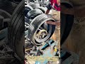 効率的な資源再生！専用タイヤカッターによる廃タイヤの高速円周割裂工程 #worker #process #recycling #tire #machinery