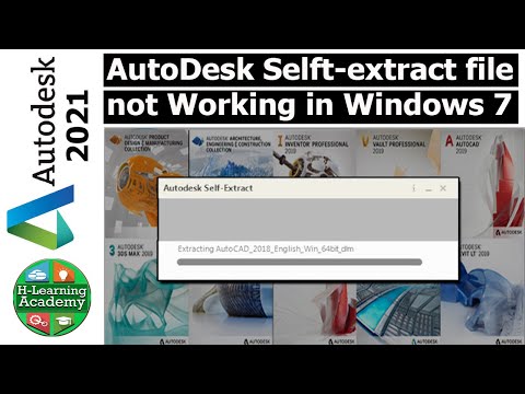 How to Autodesk/AutoCAD/3D Max self-extract file or (.sfx .exe ) not working in windows 7