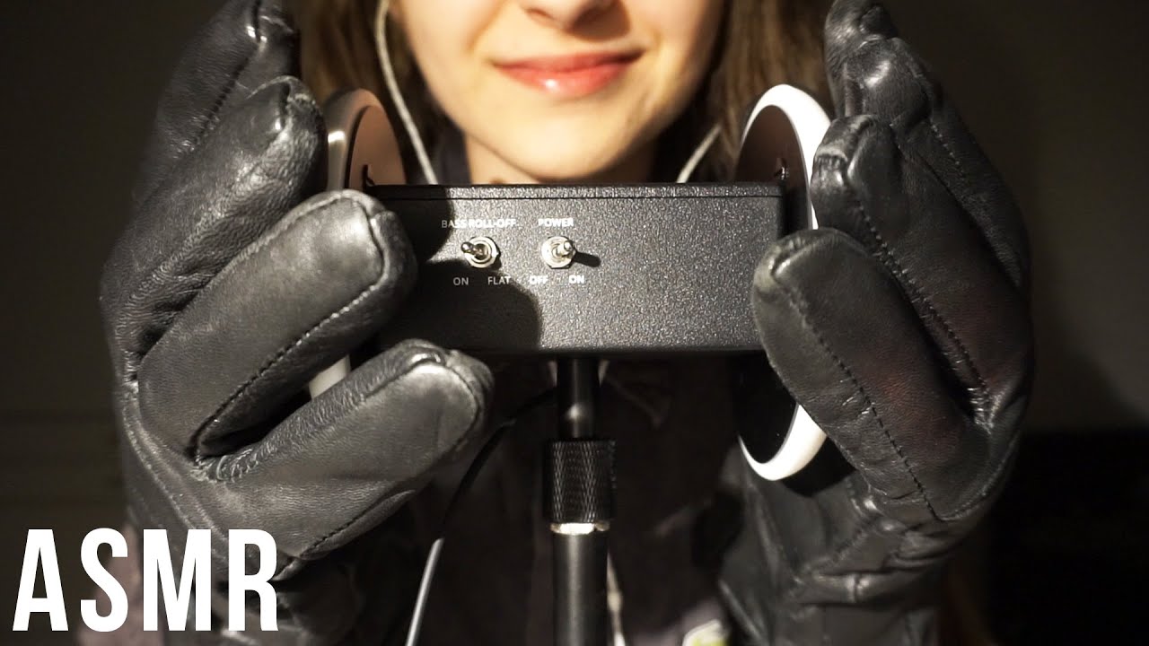 ASMR gloves 🧤 (leather/latex) - mouth sounds 👄