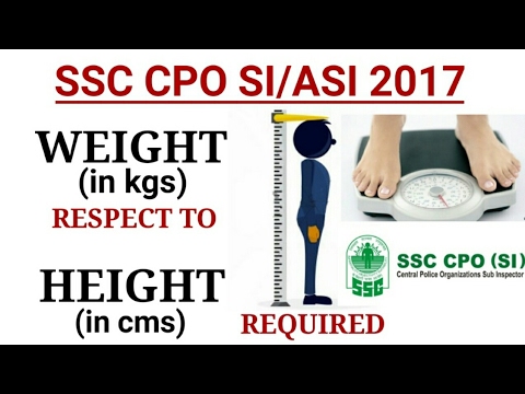 Upsc Height Weight Chart