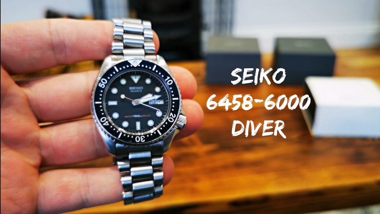 動作品 SEIKO DIVERS セイコー ダイバーウォッチ 6458-6000 クォーツ 