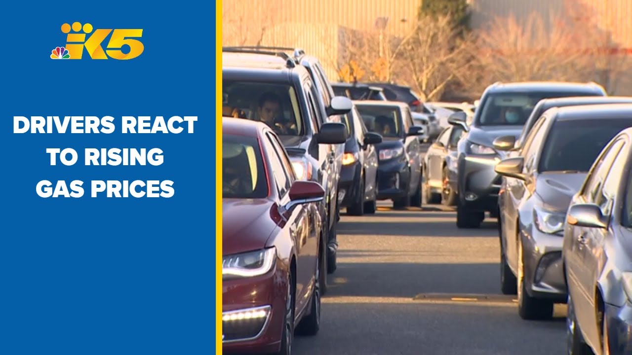 Seattle drivers react to rising gas prices - YouTube